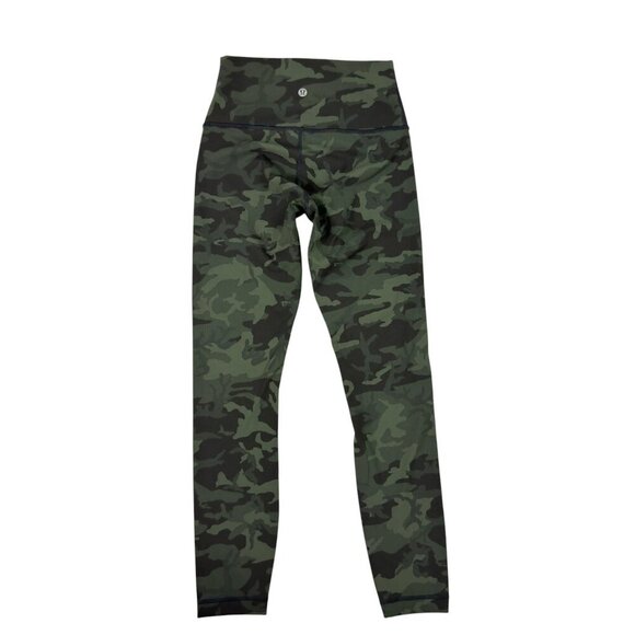 Lululemon Wunder Under 25” Green Camo Luxtreme Size 4 - Picture 2 of 10